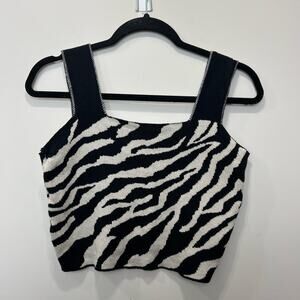 Clockhouse Knit Zebra Tank Top